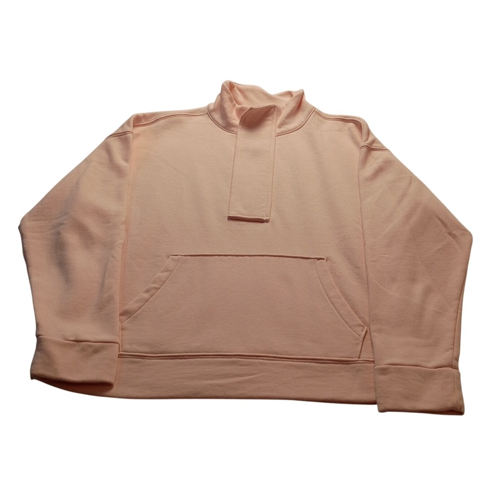 A New Day Sweatshirt Women's Mock Neck Pullover Pink Casual Long Sleeve Size M